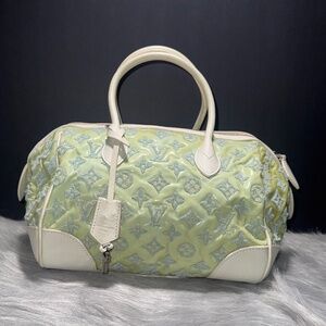 Louis Vuitton Bouclettes Monogram Speedy Round 30 Green~Pre Loved